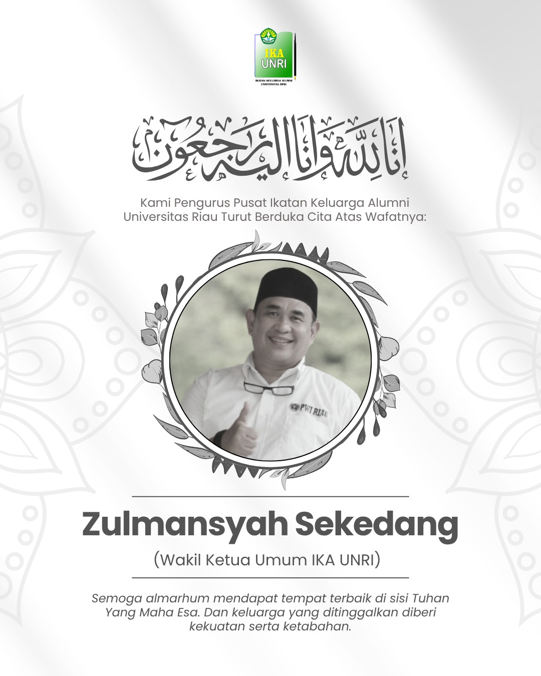 Iklan Duka Zoom IKA Unri HP